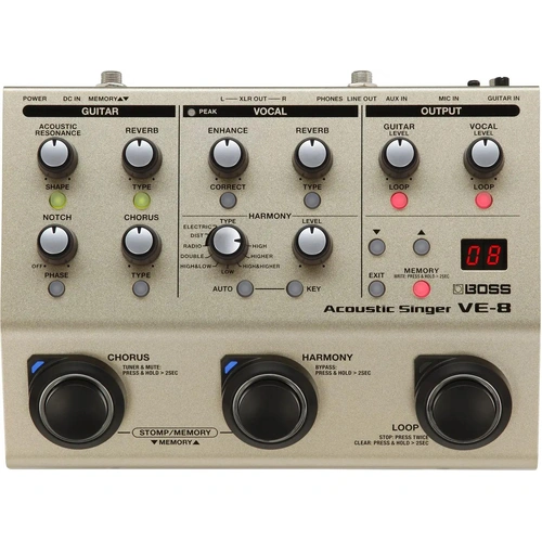 Boss VE-8 Acoustic Singer (VE8)  Effects Processor Pedal