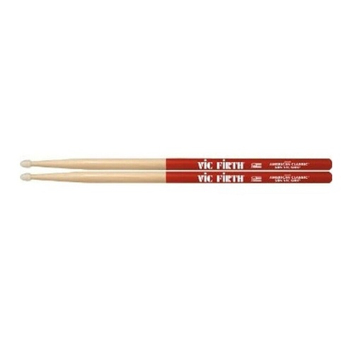 Vic Firth American Classic Drumsticks With Vic Grip - 5B - Nylon Tip - 1 Pair
