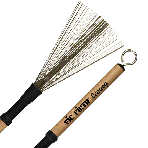 Vic Firth Legacy Brushes Wire Drum Brushes with 0.530" Diameter and 5" Spread