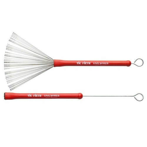 Vic Firth Live Wires Brush - retractable wire brush featuring heavy gauge wire 