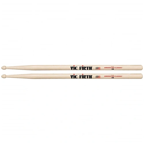 Vic Firth Classic Hickory 2B Wood Tip Drum Sticks x 1 Pair