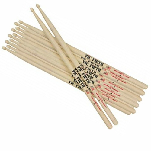 Vic Firth American Classic Drumsticks - 5B - Wood Tip 6 Pairs Drumsticks