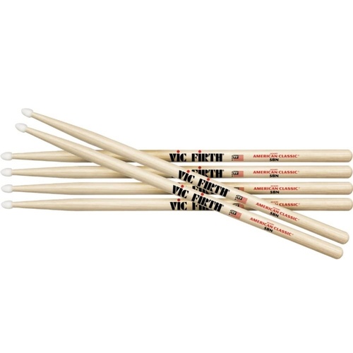 Vic Firth 2BN Classic Hickory 2B Nylon Tip Drum Sticks 3 Pairs Drumsticks