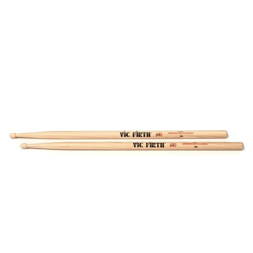 Vic Firth 5AW Drumsticks Classic Hickory 5A Wood Tip Drum Sticks , 1 Pair