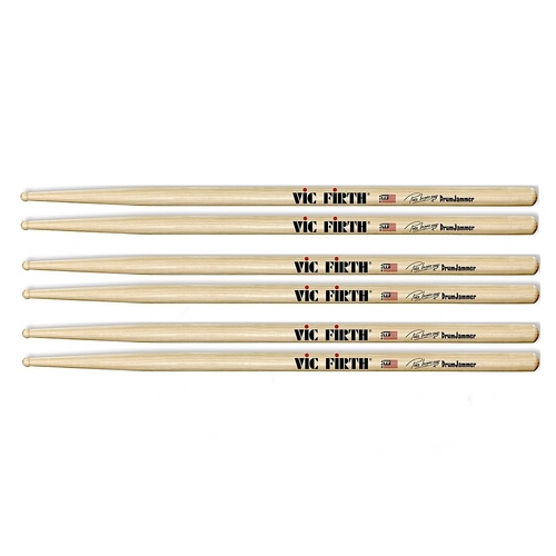 Vic Firth Pete Lockett Signature series Drumstcks Wood Tip 3 Pairs