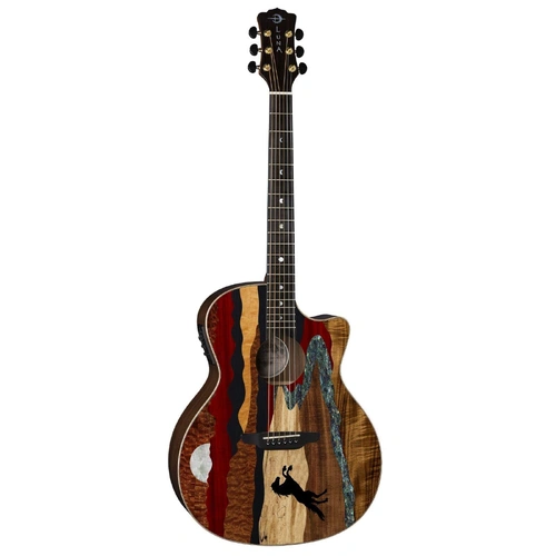Luna Vista Stallion Acoustic / Electric Guitar C/w Hardcase