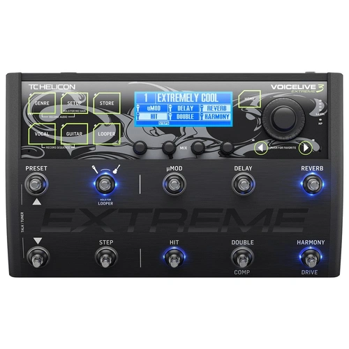 TC Helicon Unrivaled Vocal and Guitar Voicelive 3 Extreme Guitar Effects Pedal