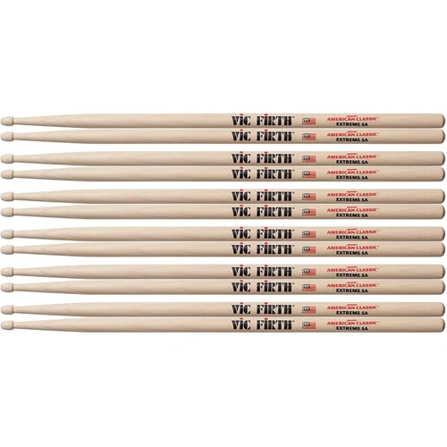 Vic Firth American Classic Extreme 5A - X5A Drumsticks Wood Tip 6 Pairs