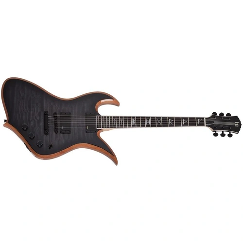 Wylde Audio Thoraxe Guitar, Ebony Fretboard, Transparent Black Burst
