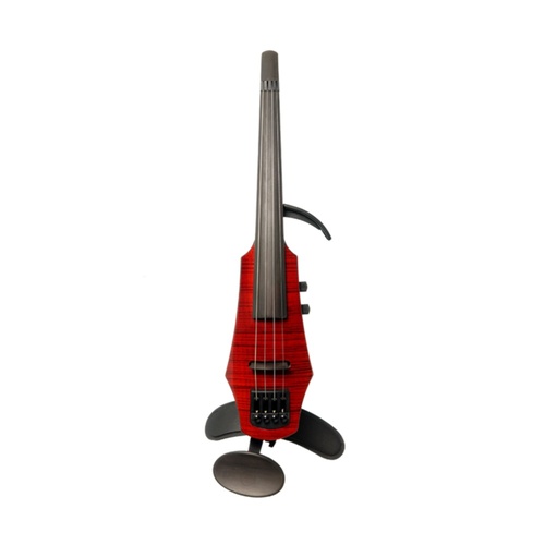 NS Design WAV4 Electric Violin Trans Red  with Case Set up ready to play