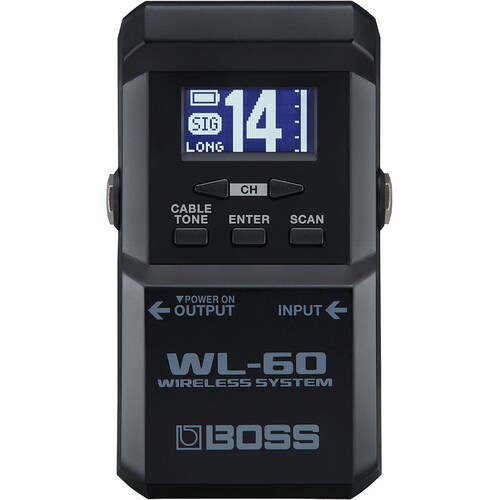 Boss WL-60 Wireless System w/ Compact Reciever & Belt Pack Transmitter