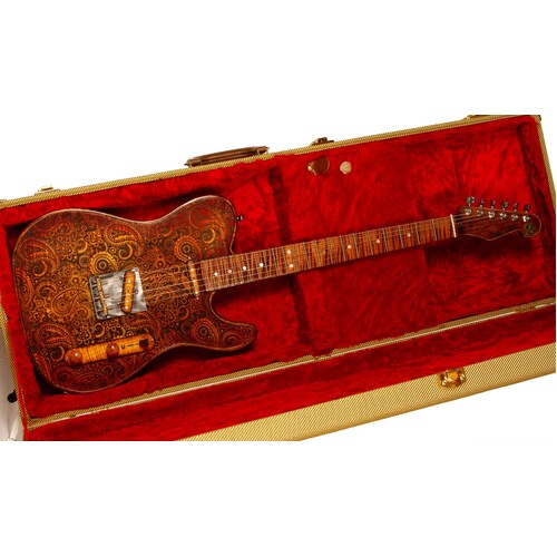 Walla Walla  Maverick Golden-Burst-Paisley Electric Guitar