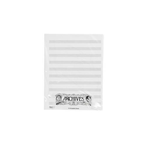 Archives Looseleaf Xerographic Manuscript Paper, 10 Stave, 50 Pages