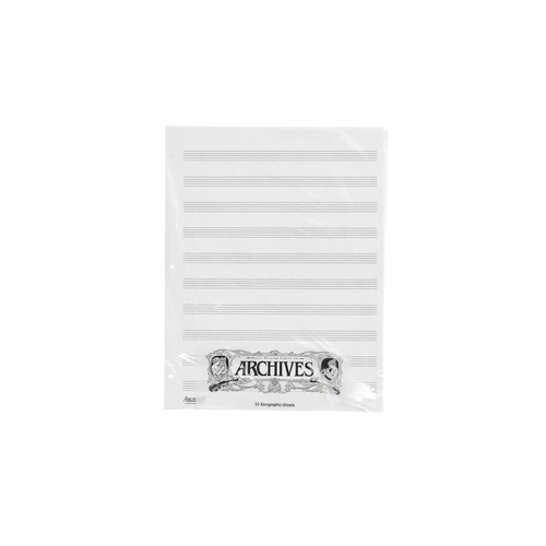 Archives Looseleaf Xerographic Manuscript Paper, 10 Stave, 50 Pages
