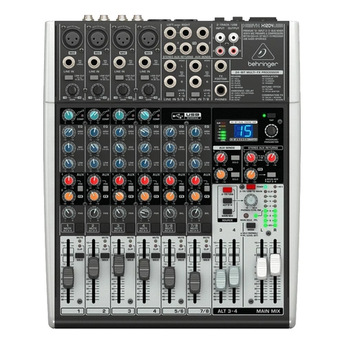 The Behringer Premium 12-Input 2/2-Bus XENYX X1204USB Mixer With Mic Preamps