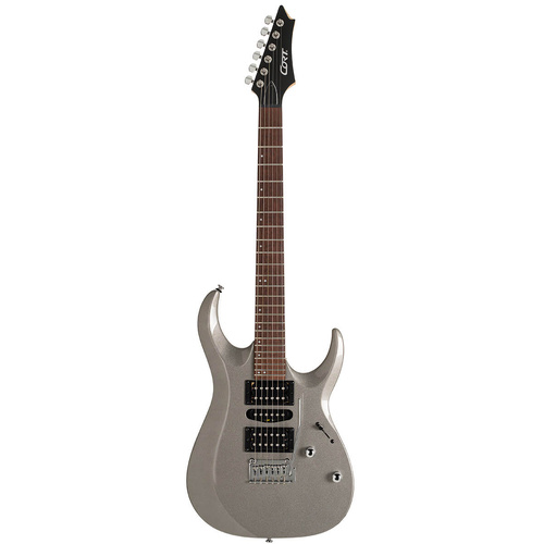 Cort X200-BK Solid Body Electric Guitar - Silver
