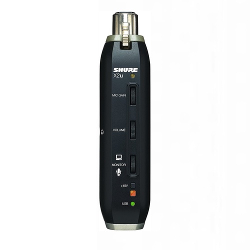 Shure X2U XLR-to-USB Signal Adapter - Connect any XLR mic to a computer