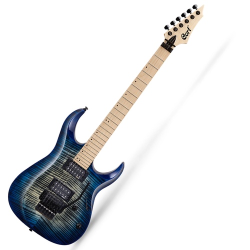 Cort X300 BLB Electric Guitar Blue Burst Finish EMG Pickups Floyd Rose