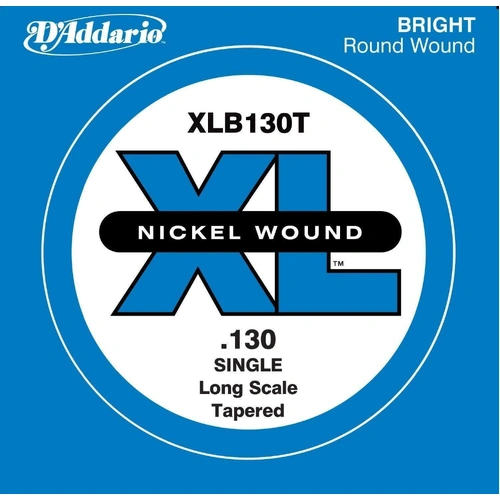D'Addario XLB130T Nickel Wound Bass Guitar Single String, Long Scale.130, Taper