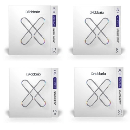 D'Addario XSAPB1152  Acoustic Guitar Strings - .011-.052 4-PACK