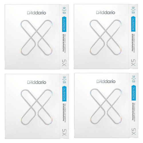 4 sets D'Addario XSAPB1253 Phosphor Bronze Acoustic Guitar Strings12 - 53