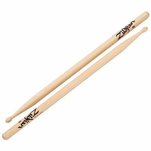Zildjian Natural Hickory Drumsticks - 2B - Wood Tip - 1 Pair