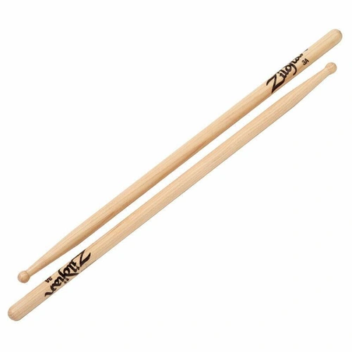 Zildjian Natural Hickory Drumsticks - 3A - Wood Tip - 1 Pair