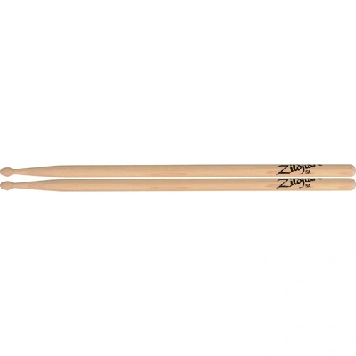 Zildjian 5A Drumsticks - 1 Pairs Hickory Wood Natural Finish Wood Tip 5A - Z5A