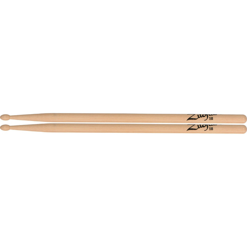Zildjian Natural Hickory Drumsticks - 5B - Wood Tip - 1 Pair