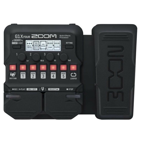 Zoom G1X FOUR Guitar Multi-effects Processor with Expression Pedal 70+ effects