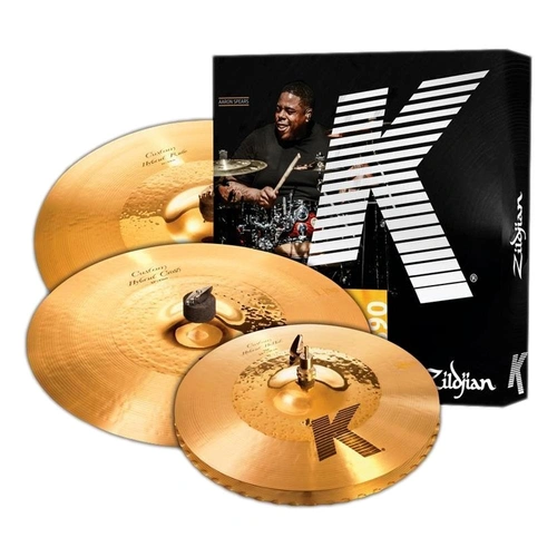 Zildjian Custom K Hihats/Crash/Ride Traditional/Brilliant Hybrid Cymbal Set