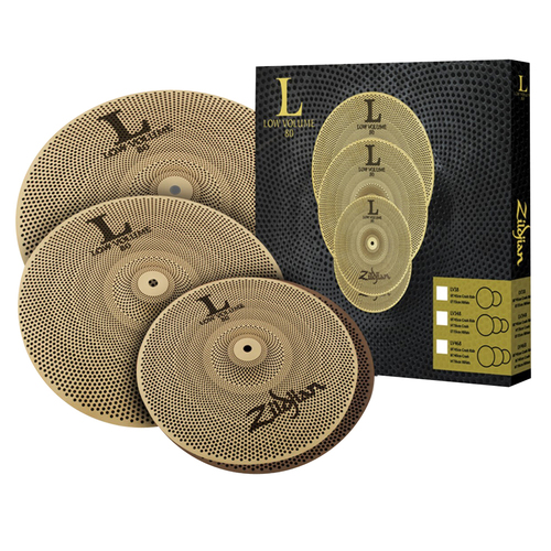 Zildjian Low Volume 14" Hihat Pair/16" Crash/18" Crash Ride LV468 Cymbal Set