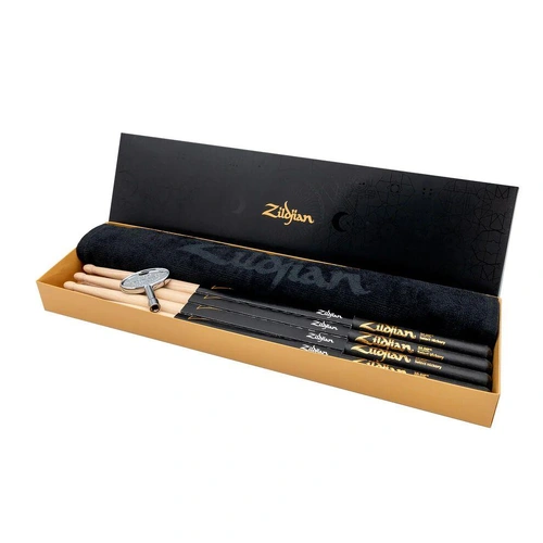 Zildjian Dip Series 4 Pairs 5B Drumsticks with Zildjian Towel and Drum Key