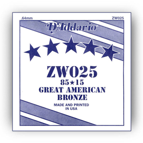 D'Addario 85/15 Bronze wound 022
