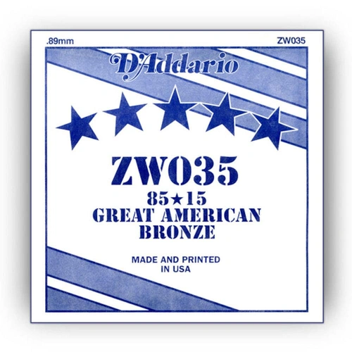 D'Addario 85/15 Bronze wound 035