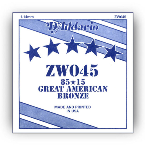 D'Addario 85/15 Bronze wound 045